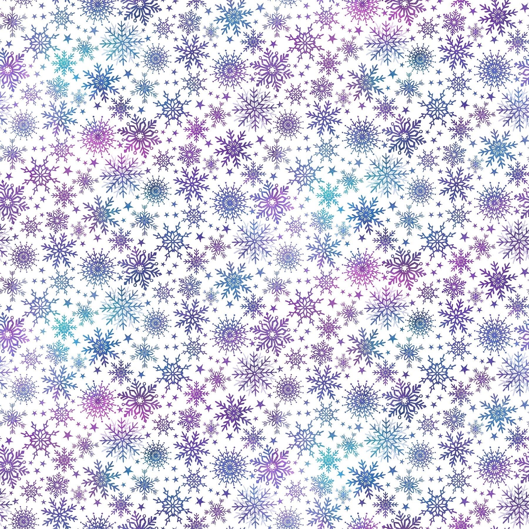 Northcott Fabric by the Yard Angels on High White Snowflakes Pigment (25361-10)