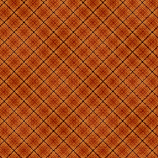 Northcott Fabric by the Yard FQ (18" x 21") Bias Plaid from Sunshine Harvest Collection 25460-58