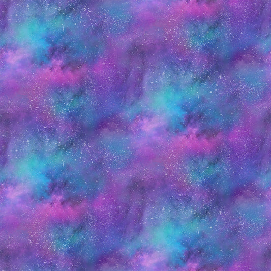 Northcott Fabrics Fabric by the Yard Angels on High Purple Multi Nebula Sky (DP25359-86)