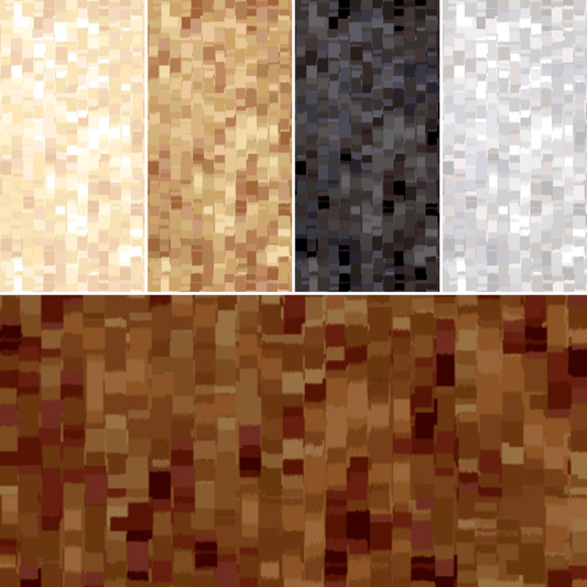 QT Fabrics Fabric QT Fabric's Ombre Squares, Inspired Minecraft Fabric Neutral Tonal Squares Cotton Fabric