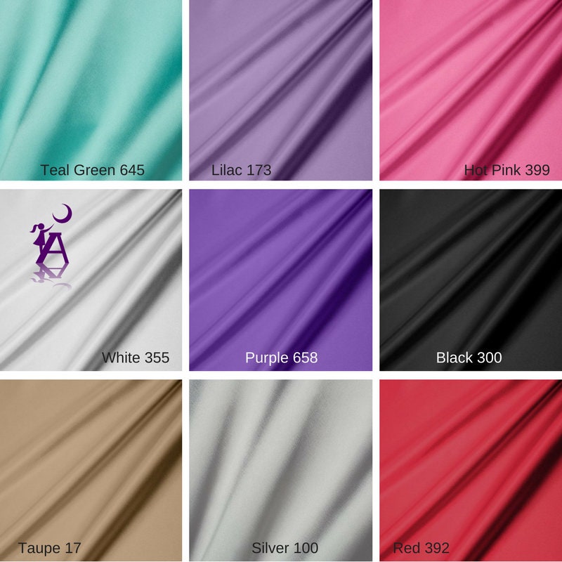 Shannon Fabrics Fabric Black (300) Silky Satin Solid Polyester Fabric