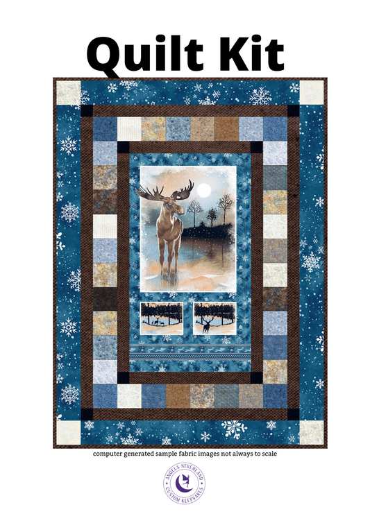 Studio E Quilt Kit Cold Winter Morning Picture This Quilt Kit with Tonga Lakeside Batiks Precuts
