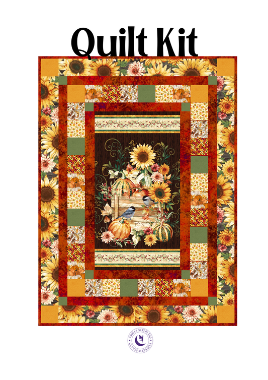 Studio E Quilt Kit Fall into Autumn Quilt Kit with complimenting fall fabrics using Picture This Pattern
