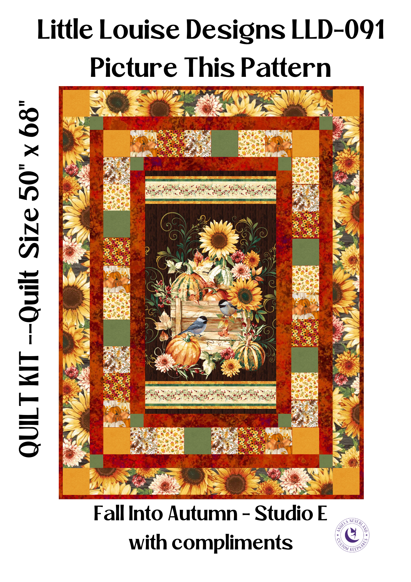 Studio E Quilt Kit Fall into Autumn Quilt Kit with complimenting fall fabrics using Picture This Pattern