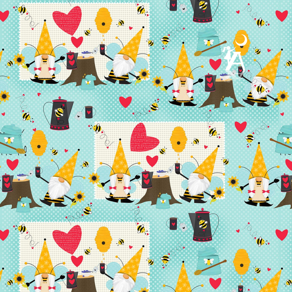 Studioe Fabric Honey Bee Gnomes Fabric Bundle Discontinued Hard to Find Cotton Fabric