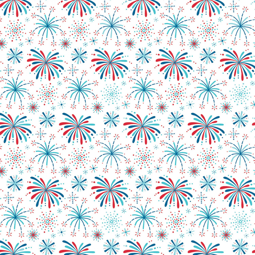 Timeless Treasures Fabric Bundle Patriotic Fabric, 4th of July and fireworks Bundled Fabric (FQ, 1/2 yard and 1 yard choices)