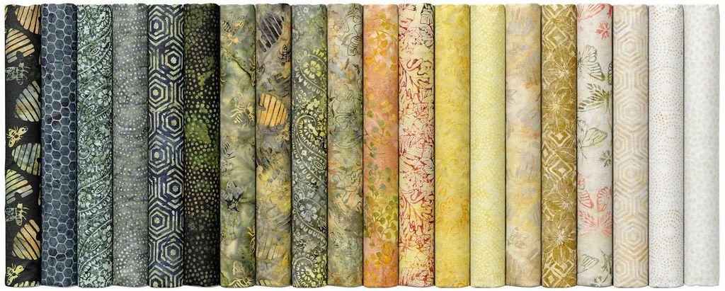 Timeless Treasures Fabric by the yard Bee Flying & Bee Hive Tonga Honeycomb Batik Cotton Fabric by the Yard