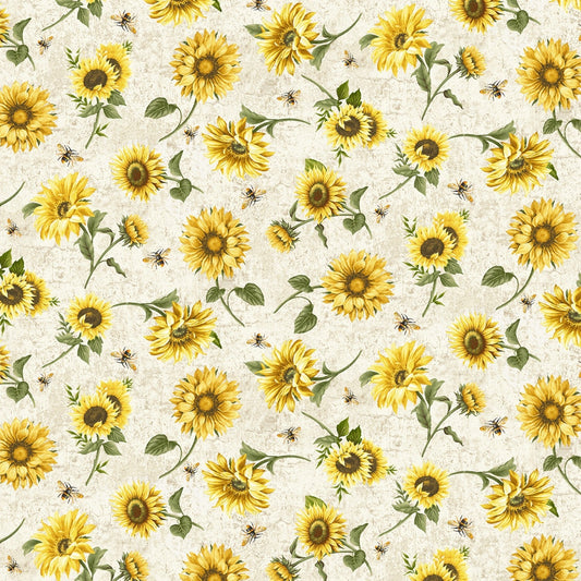 Timeless Treasures Fabric Cotton Quilting Fabric, Honey Bee Farm