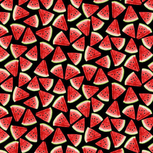 Timeless Treasures Fabric Fat Quarter Bundle with 7 Watermelon Party Gnome & Watermelon Fabric cuts
