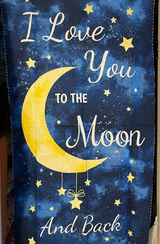 Timeless Treasures Fabric Love you to The Moon and Back 6pc FQ + panel Bundled fabric by Timeless Treasures