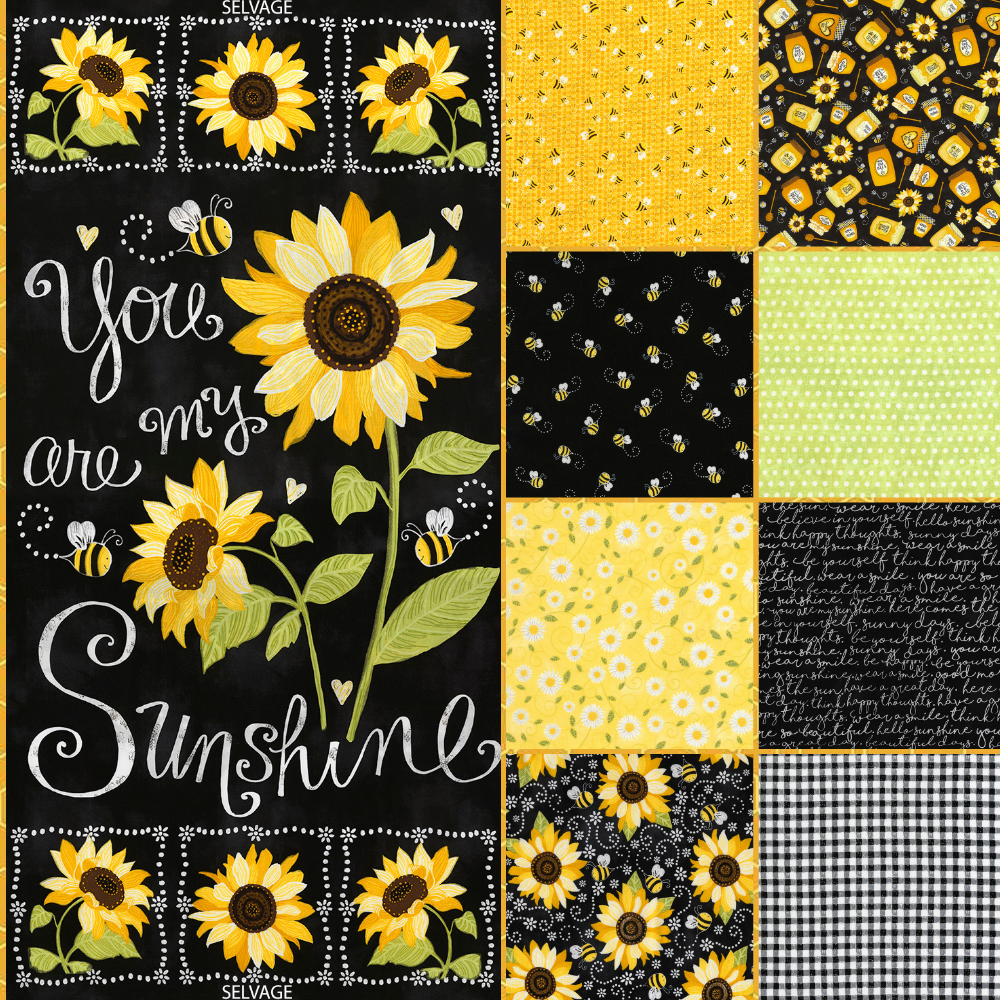Designer Fabric 5 Squares Charm Pack, Yellow and Gray, 56 Pieces, 100%  Cotton