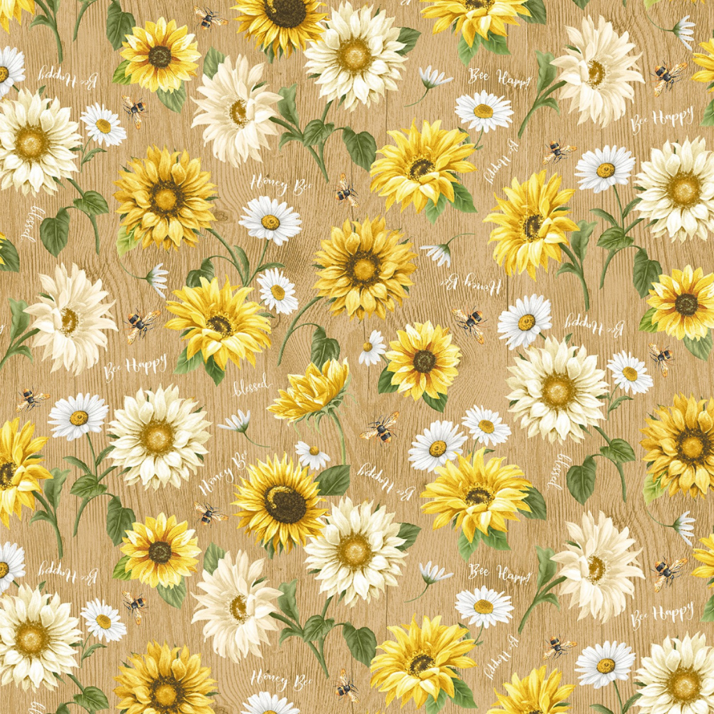 Timeless Treasures precut Copy of Honey Bee Farm precut FQ (12 prints)