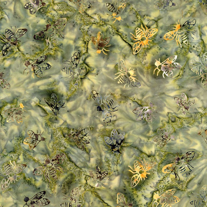Timeless Treasures precut FQ (approximately 18"x21") Wistful Branches Tonga Honeycomb Batik Cotton Fabric by the Yard