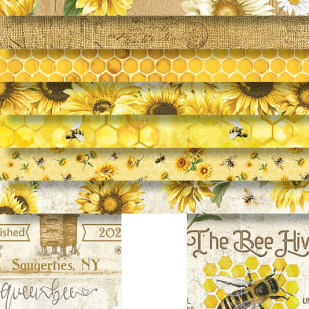 Timeless Treasures precut Honey Bee Farm precut 10" Squares 42 pieces