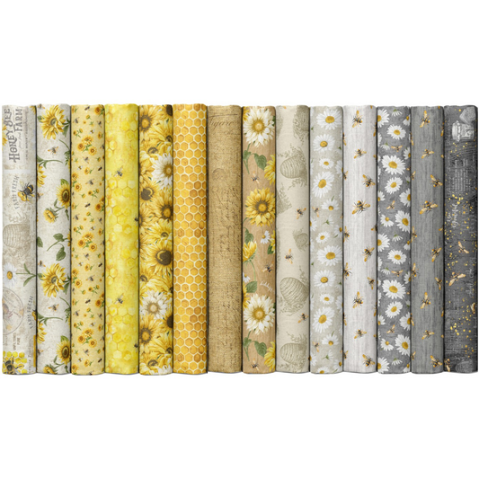 Timeless Treasures precut Honey Bee Farm precut 10" Squares 42 pieces