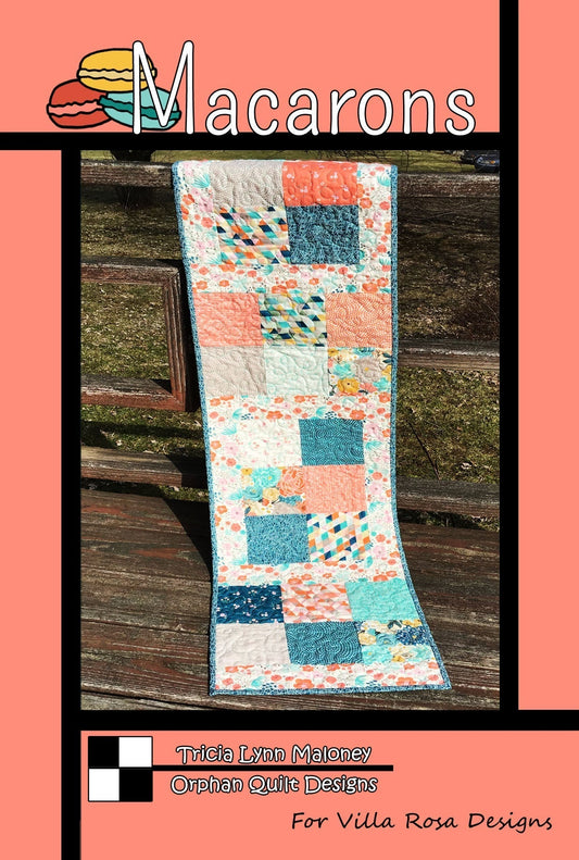 Villa Rosa Designs Quilt Patterns Macarons Table Runner KIT by Orphan Quilt Designs for Villa Rosa Design