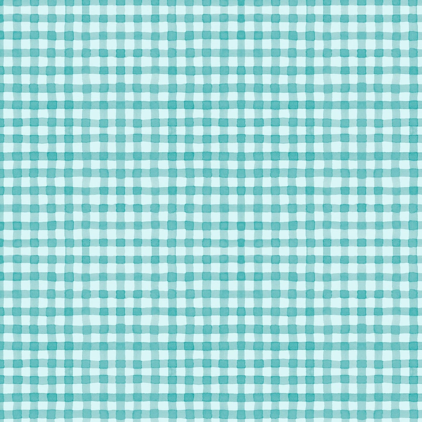 Wilmington Prints Blue / FQ (18"x21") Light Teal Gingham, Leaf Texture Teal or Repeating Stripe Fabric by the Yard from Wilmington Prints Sunflower Sweet by Lisa Audit