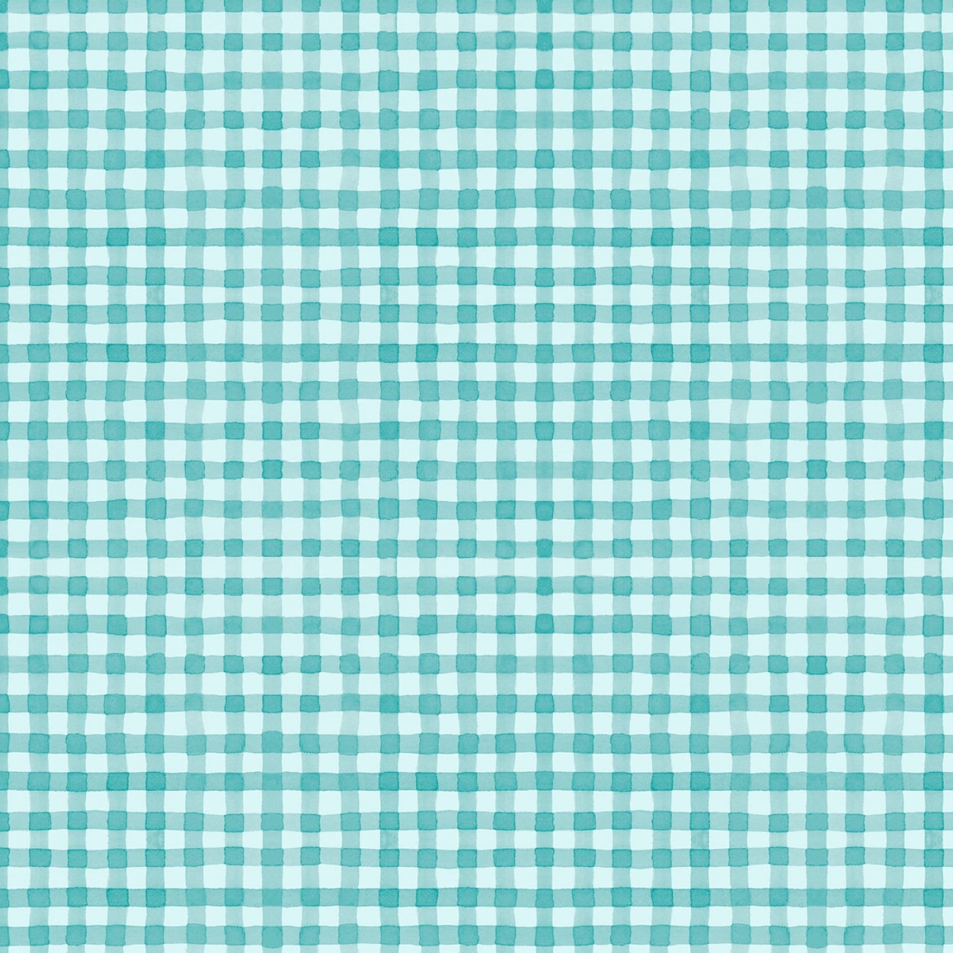 Wilmington Prints Blue / FQ (18"x21") Light Teal Gingham, Leaf Texture Teal or Repeating Stripe Fabric by the Yard from Wilmington Prints Sunflower Sweet by Lisa Audit