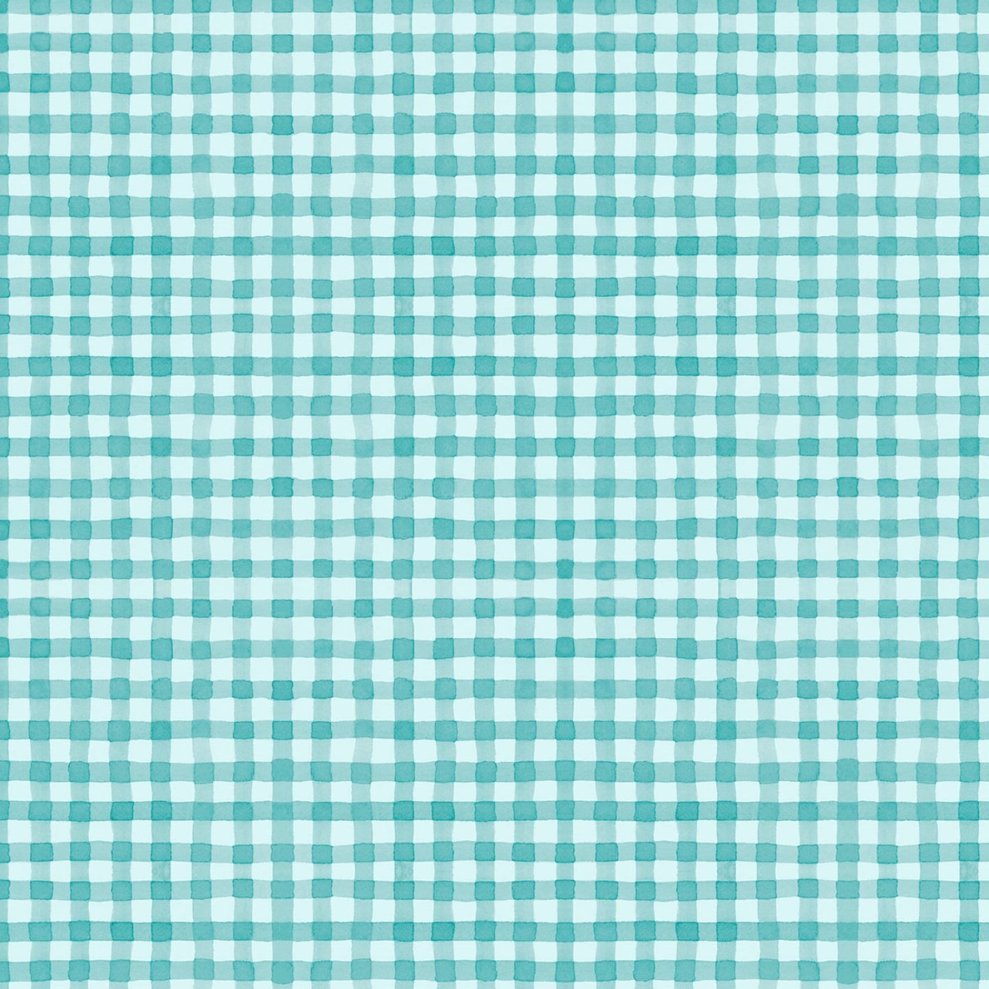 Wilmington Prints Blue / FQ (18"x21") Light Teal Gingham, Leaf Texture Teal or Repeating Stripe Fabric by the Yard from Wilmington Prints Sunflower Sweet by Lisa Audit
