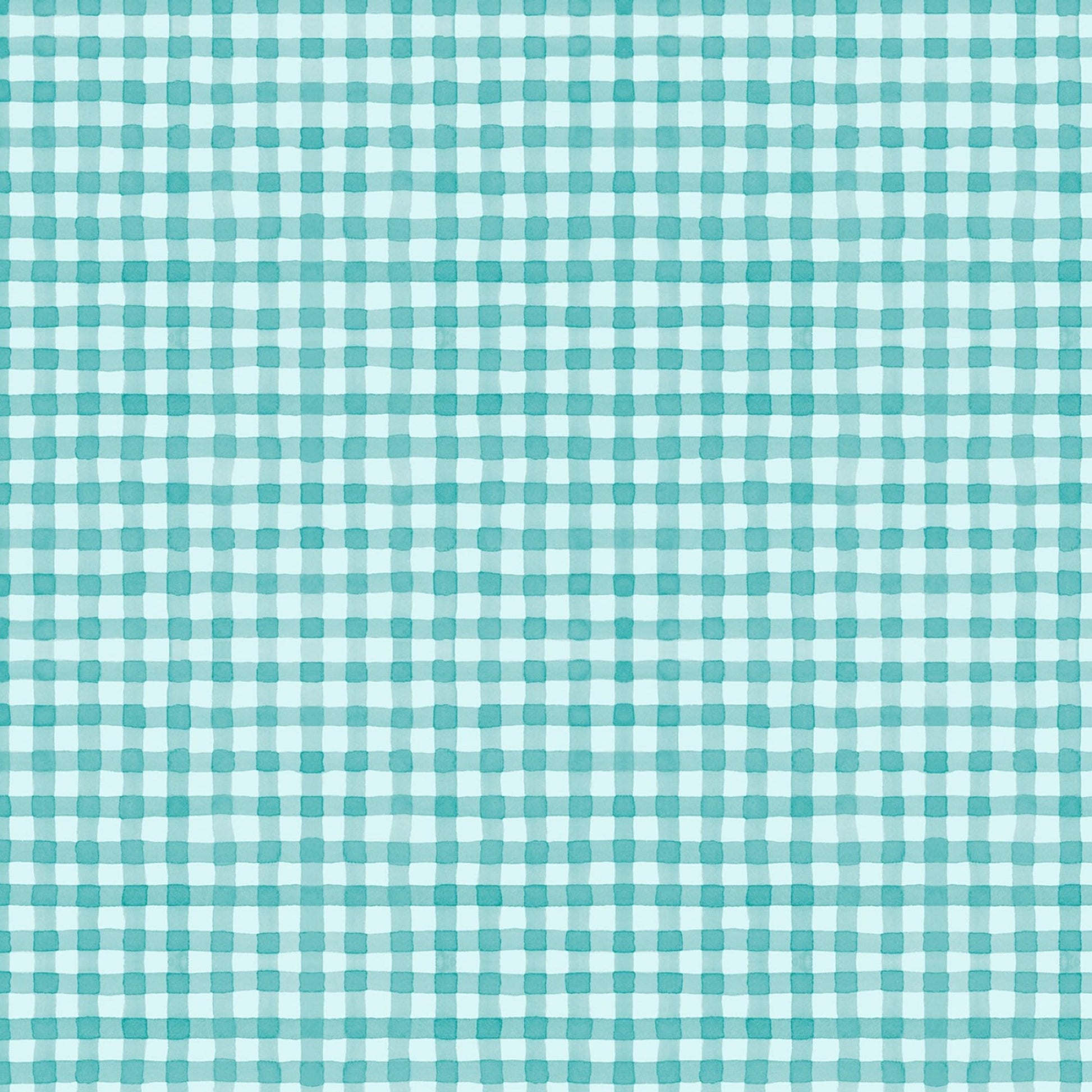 Wilmington Prints Blue / FQ (18"x21") Light Teal Gingham, Leaf Texture Teal or Repeating Stripe Fabric by the Yard from Wilmington Prints Sunflower Sweet by Lisa Audit