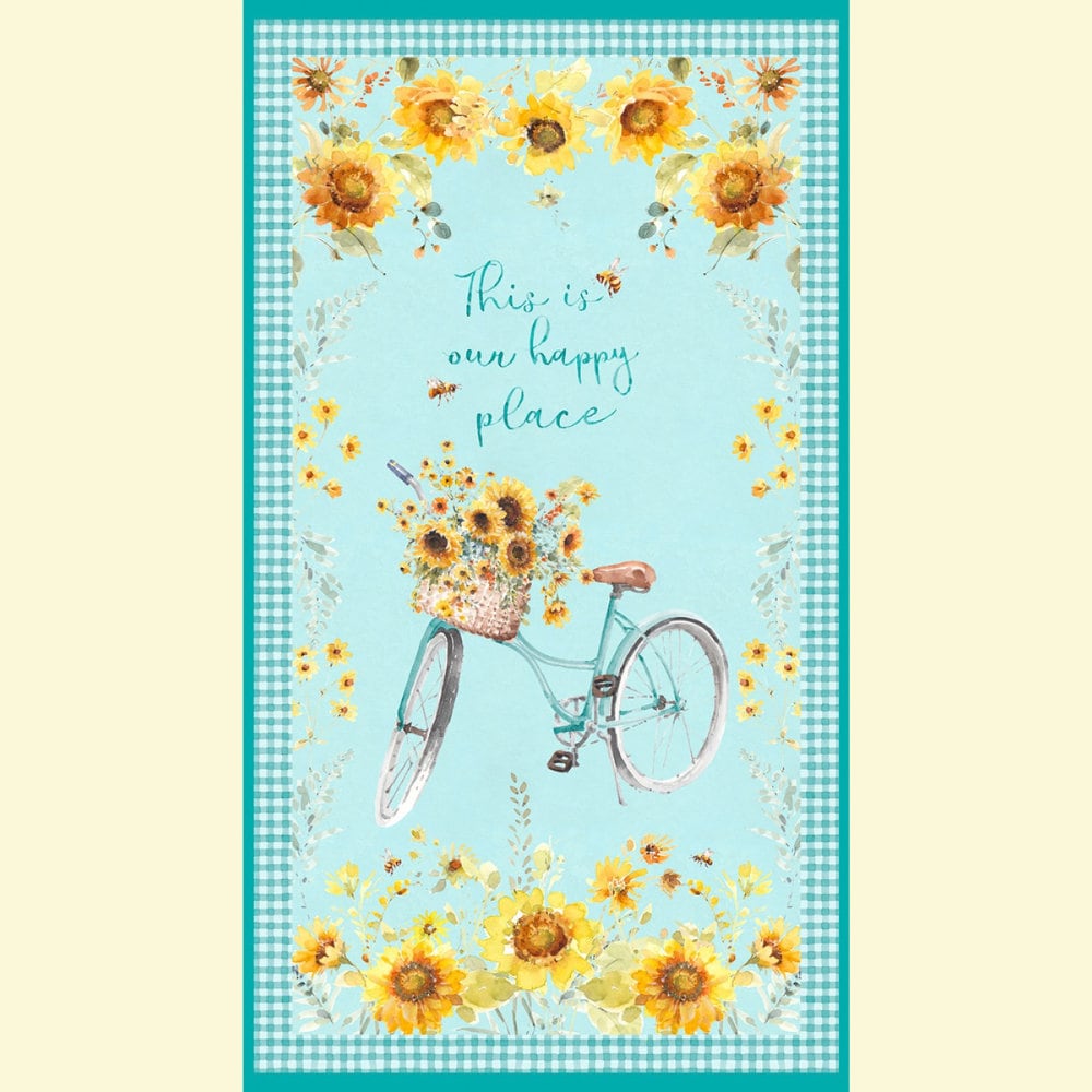 Wilmington Prints Dots all over yellow or dots all over teal Fabric by the Yard from Wilmington Prints Sunflower Sweet by Lisa Audit