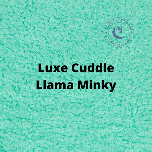 Wilmington Prints Fat Half 36"x28/30" / Green Llama Minky Shannon Luxe Cuddle Llama Minky coordinates with AE Nathan Comfy flannel, Baby Blanket Fabric by the yard