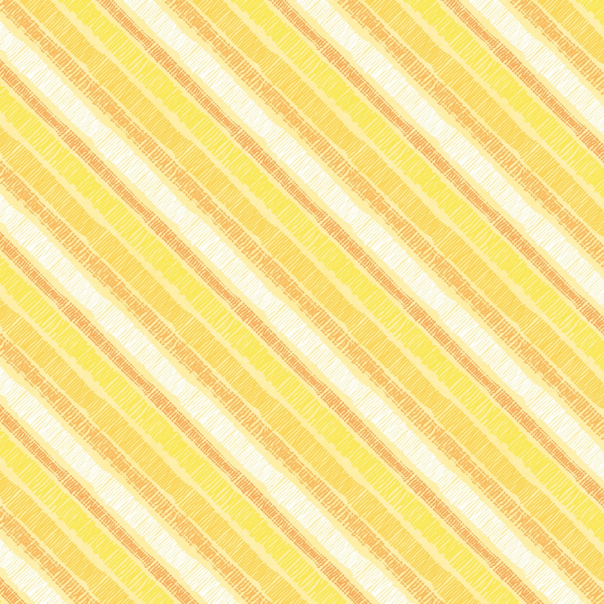 Wilmington Prints Yellow / FQ (18"x21") Diagonal Stripe Teal or Diagonal Stripe Yellow Fabric by the Yard from Wilmington Prints Sunflower Sweet by Lisa Audit