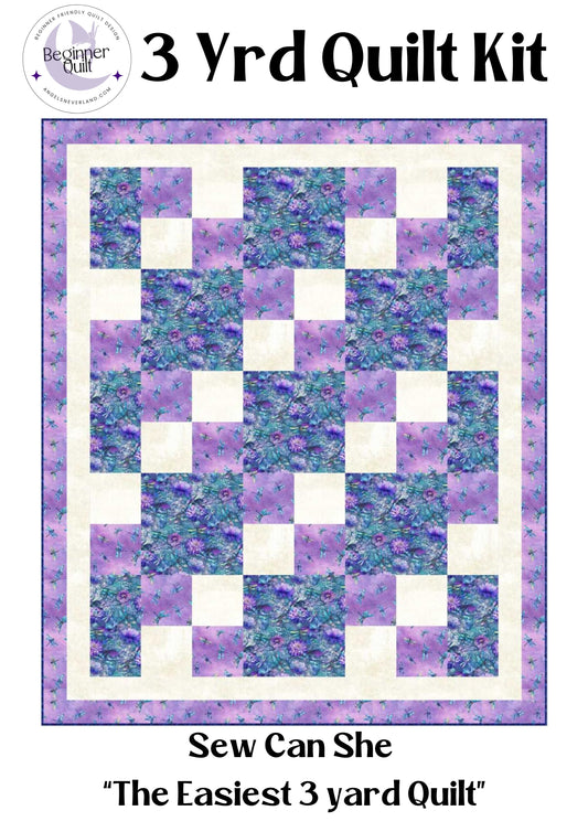 Dragonfly Mist 3 Yard Quilt Kit | Timeless Treasures Fabric + Free Pattern Link