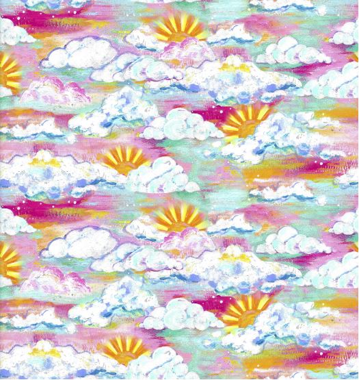 3 Wishes Fabric FQ Sky Pink Fabric from Seas The Day by 3 Wishes Fabric