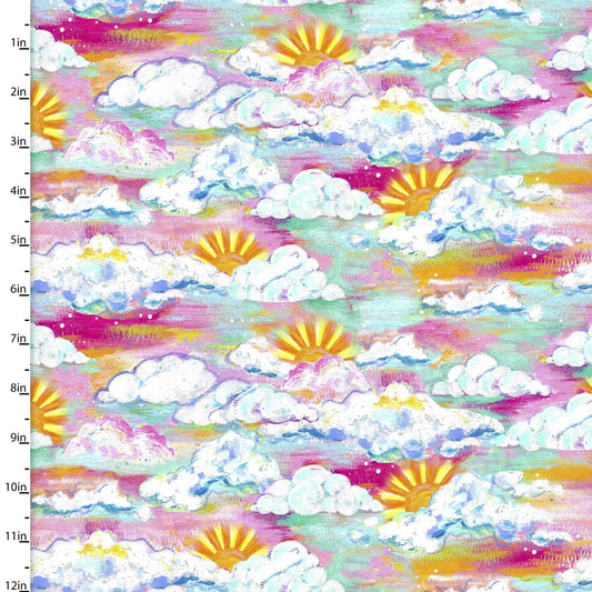 3 Wishes Fabric Sky Pink Fabric from Seas The Day by 3 Wishes Fabric