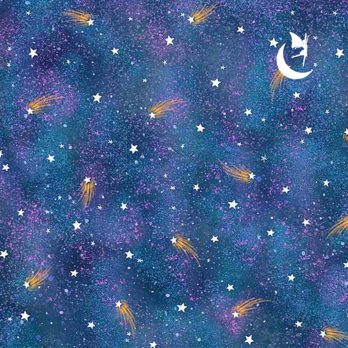 Angels Neverland fabric Copy of Arctic Night Sky Arctic Nights Boreal Buddies Aurora Borealis Fabric from Bunnies By the Bay