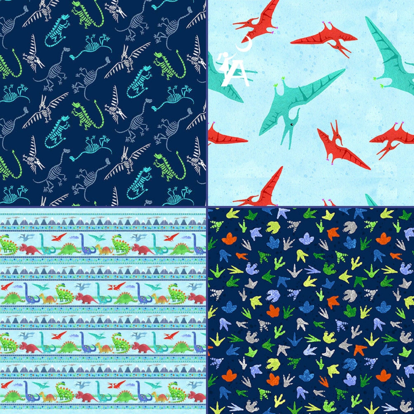 Angels Neverland Quilt Kit Dinosaur Kingdom Beginner QUILT KIT with backing option, Henry Glass Cotton Dinosaur Fabric designer Kate Mawdsley, Dinosaur Quilt Kit 66x68