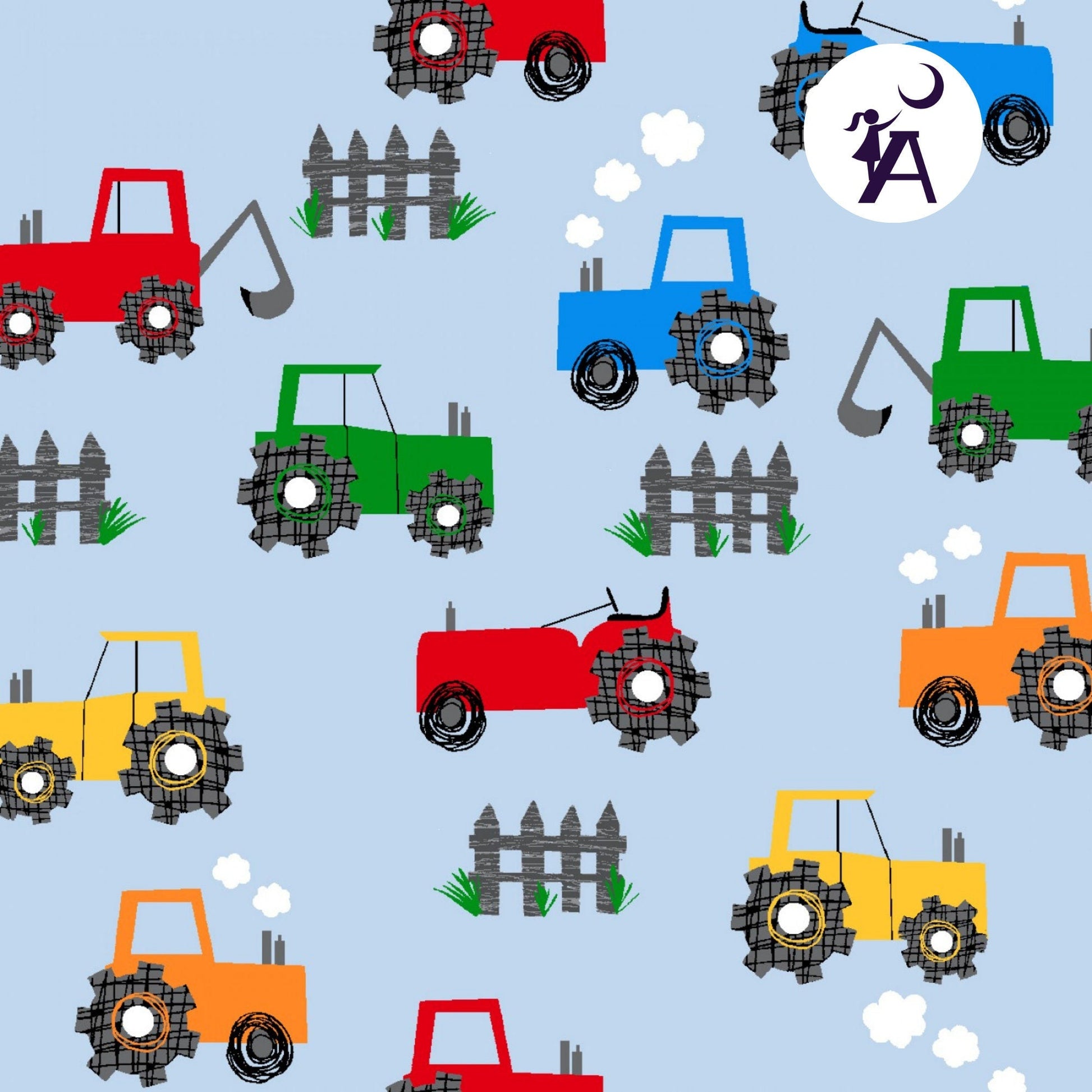 Angels Neverland Quilt Personalized Custom Tractor Flannel and Cuddle Minky Crib Blanket
