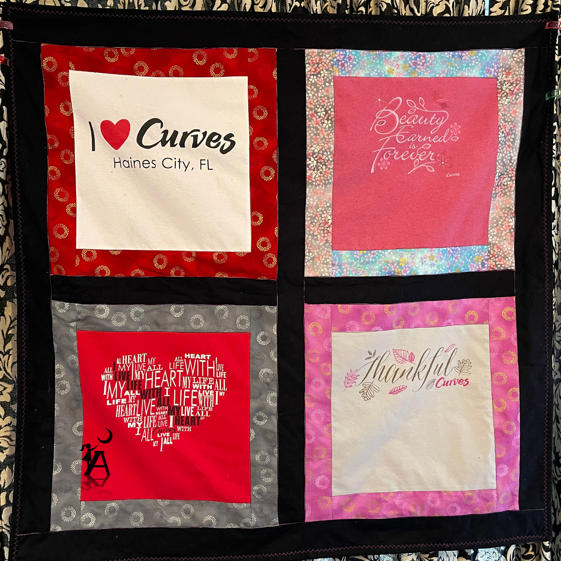 Angels Neverland Quilts & Comforters Custom T-shirt Memory Quilt lap size with 4 T-shirts, Heirloom T-shirt Quilt, Bereavement gift, memory blanket