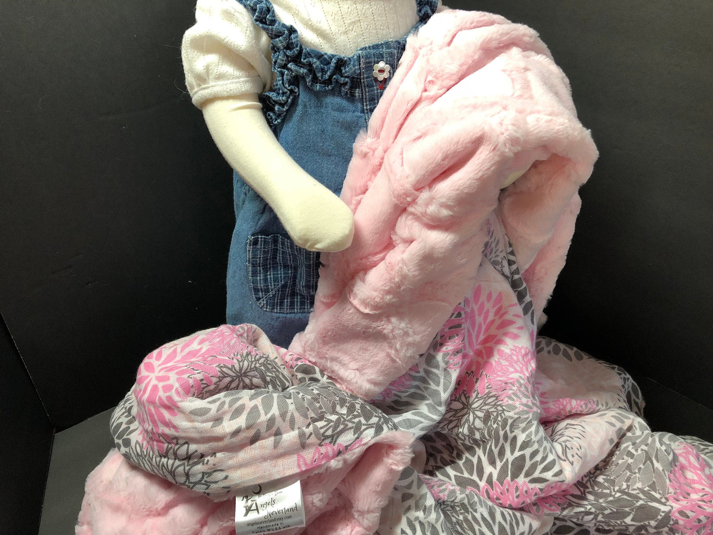 Angels Neverland Quilts & Comforters Reversible Shannon Fabrics Lattice & Embrace Fabrics Handmade Baby Gift Blanket