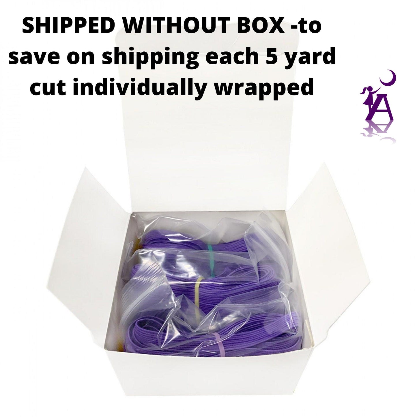 Gypsy Quilters Elastic 5 yards / Purple WHOLESALE elastic by the yard for crafts or facemasks