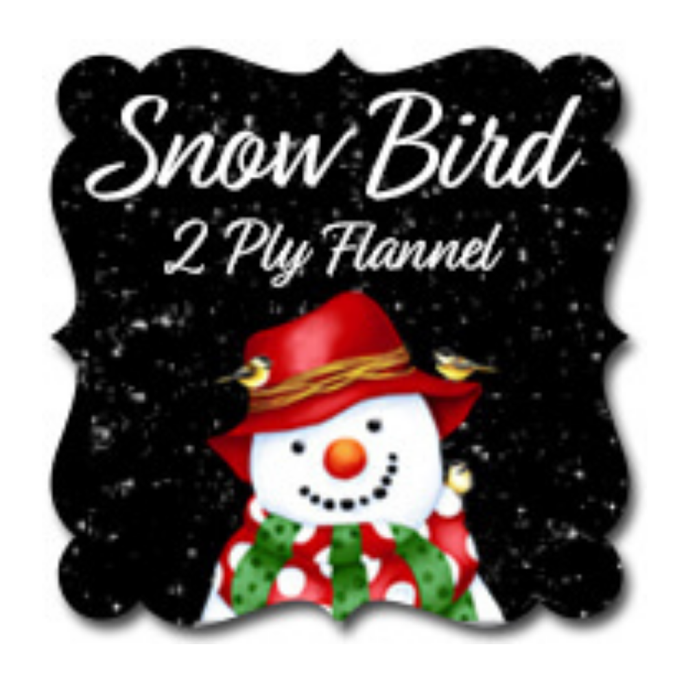Henry Glass Fabric FL Snowman PANEL FLANNEL Snow Birds Snowman PANEL by Henry Glass