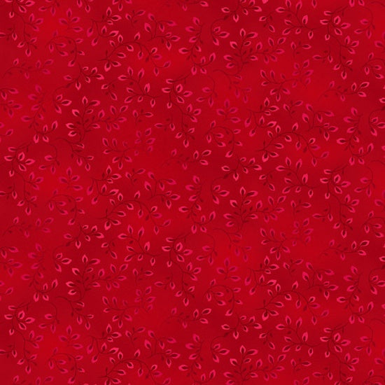Henry Glass Fabric FQ (18"x21") Folio Basics in True Red, Blender Fabric by Henry Glass