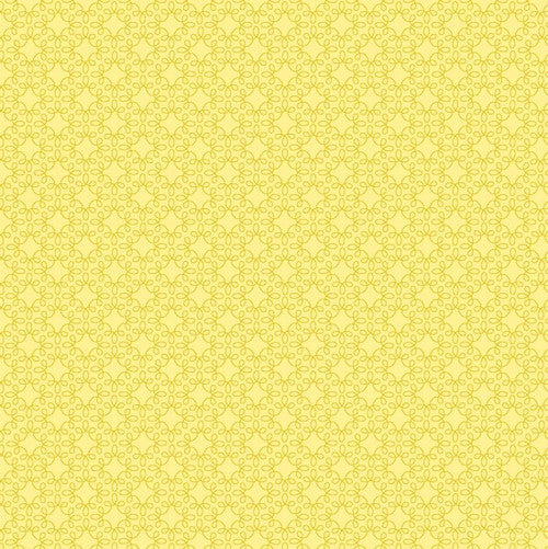 Henry Glass Fabric FQ (18"x21") Modern Melody Basics in Lt Yellow, Blender Fabric by Henry Glass