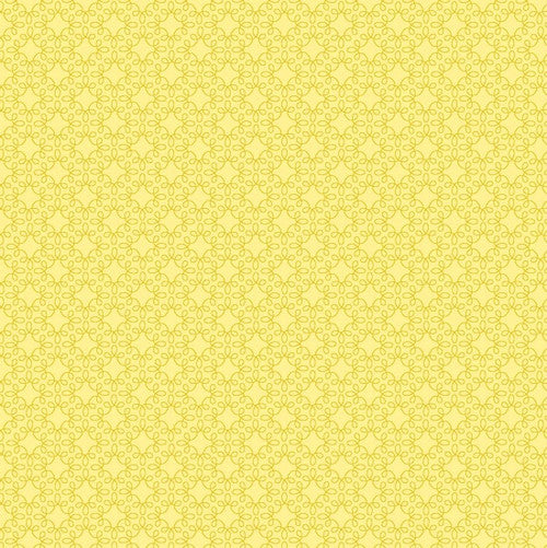 Henry Glass Fabric FQ (18"x21") Modern Melody Basics in Lt Yellow, Blender Fabric by Henry Glass
