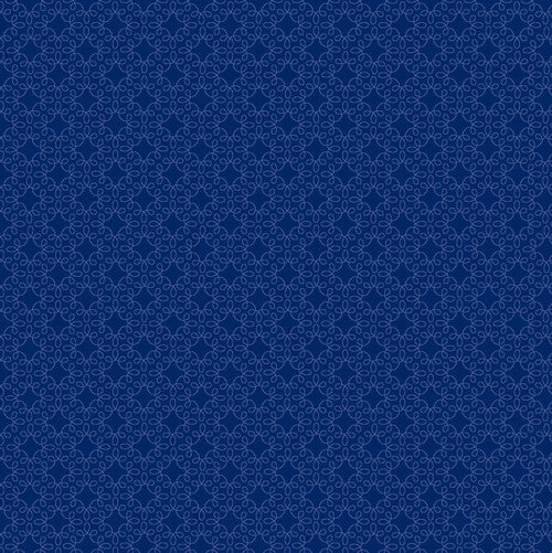 Henry Glass Fabric FQ (18"x21") Modern Melody Basics in Navy, Blender Fabric by Henry Glass