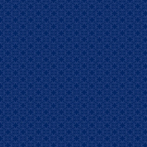 Henry Glass Fabric FQ (18"x21") Modern Melody Basics in Navy, Blender Fabric by Henry Glass