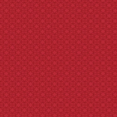 Henry Glass Fabric FQ (18"x21") Modern Melody Basics in Red, Blender Fabric by Henry Glass