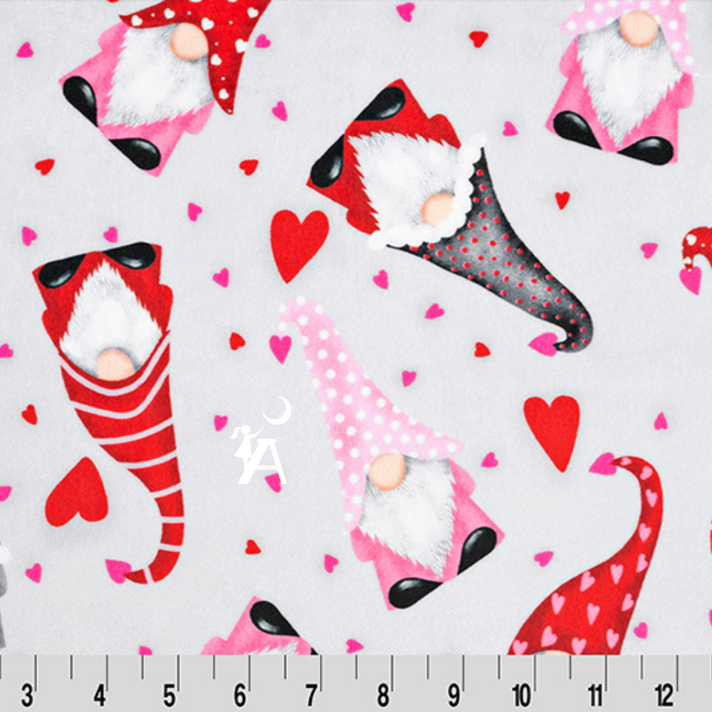 Henry Glass Quilt Kit Gnomie Love Advanced Beginner Valentine Fabric QUILT KIT with Henry Glass Cotton Gnome Fabric