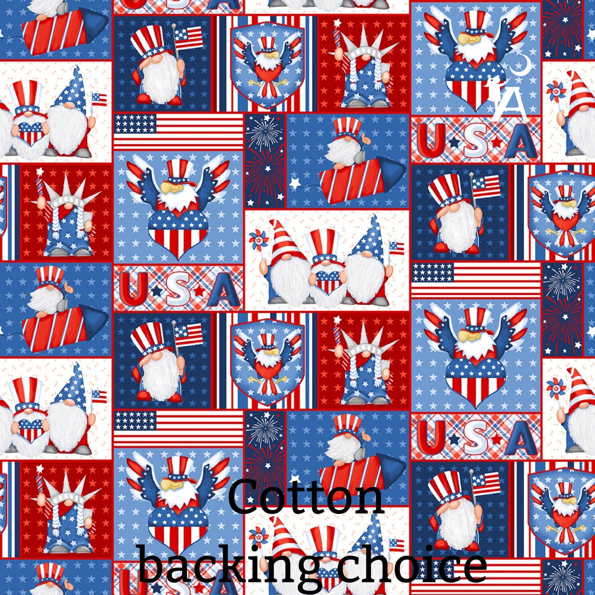 Henry Glass Quilt Kit KIT w/Cotton 4 yd Patriotic Gnome of the Brave Easy DIY Beginner QUILT KIT with Henry Glass Fabric