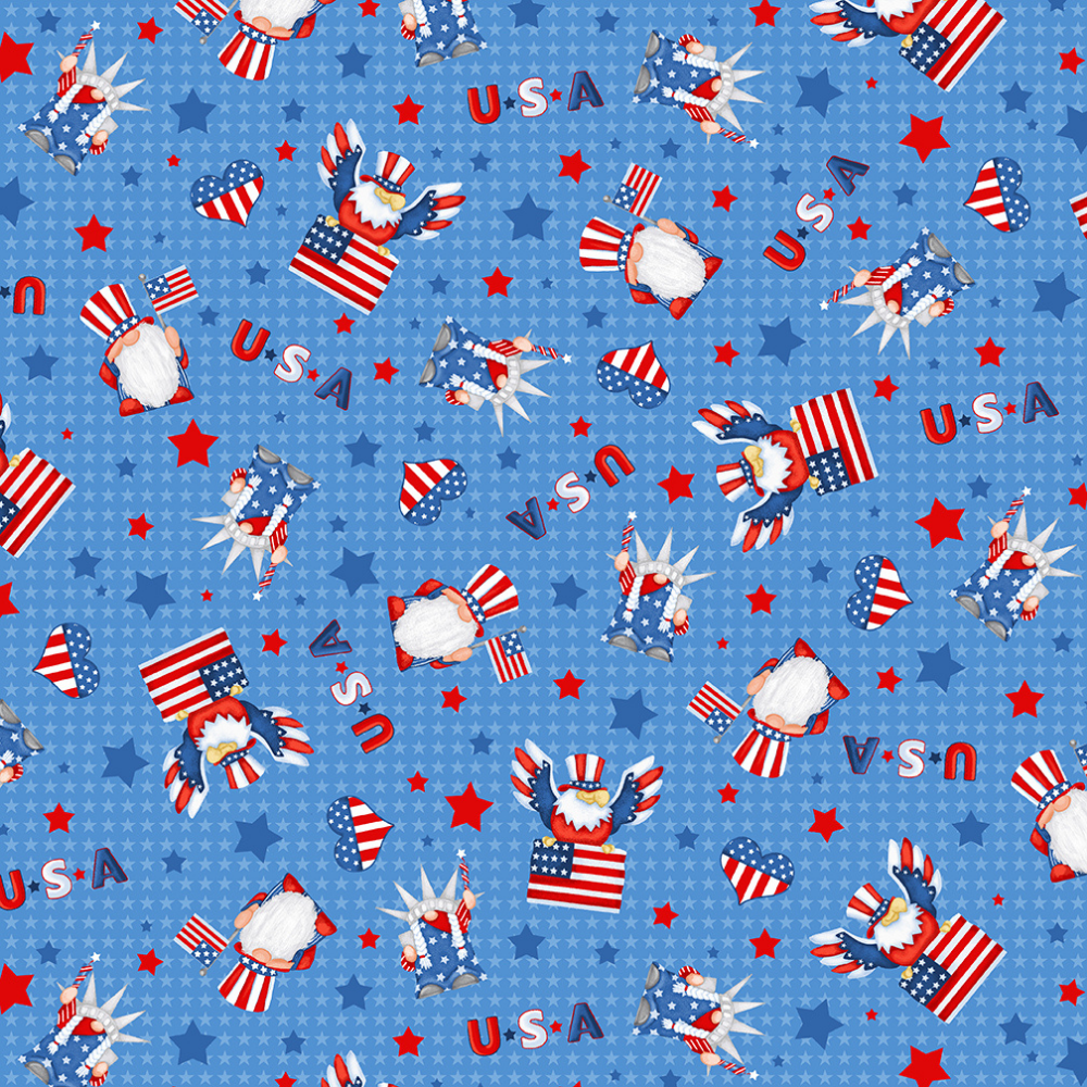 Henry Glass Quilt Kit Patriotic Gnome of the Brave Easy DIY Beginner QUILT KIT with Henry Glass Fabric