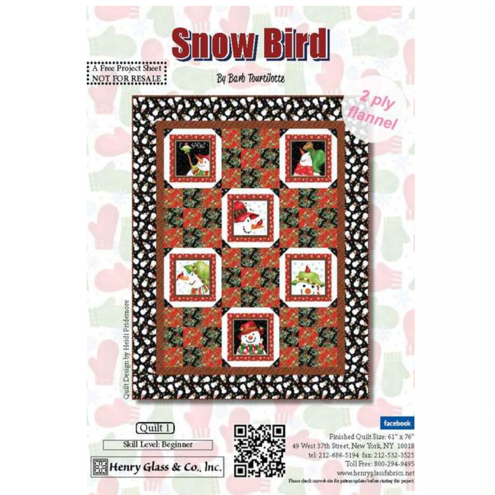 Snow Birds, Mini Quilt