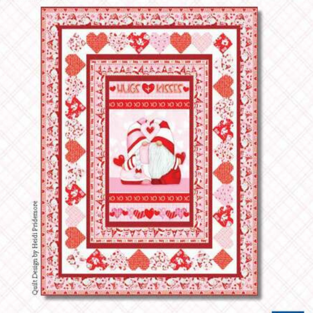 Timeless Treasures Packed Gnomes and Hearts Valentine Fabric