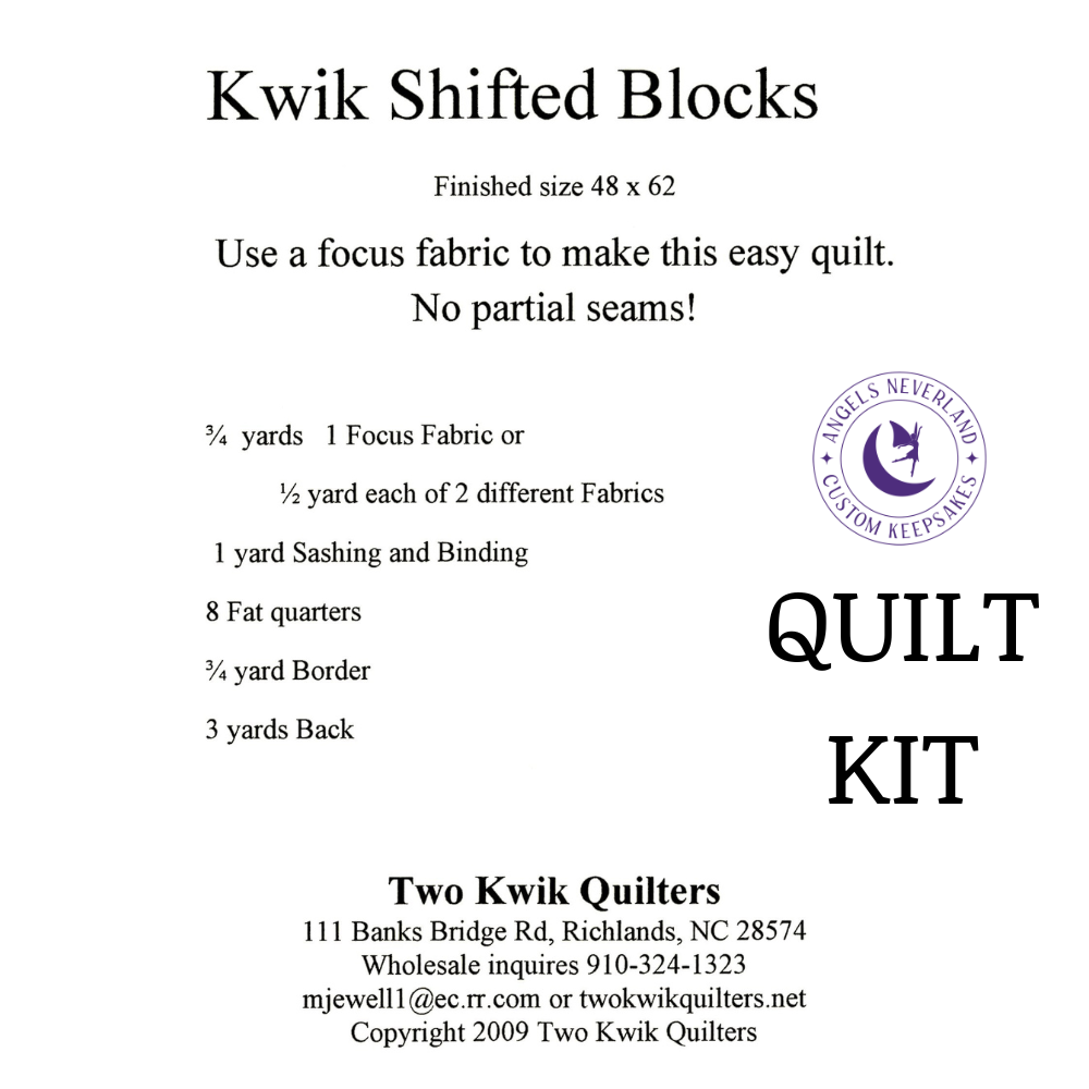 Henry Glass Quilt Kit QUILT KIT Stay Wild Moon Child by Henry Glass with Kwik Shifted Blocks beginner quilt pattern with free panel gift, Celestial Nursery Fabric