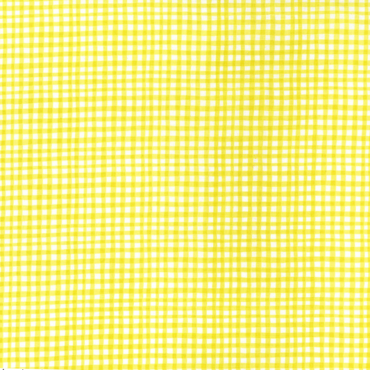 Michael Miller Fabric FQ (18"x21") Lemon Gingham Fabric by Michael Miller